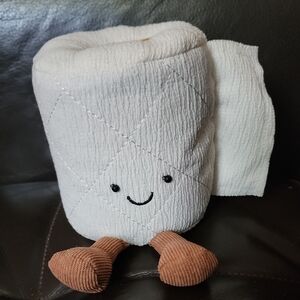 Brand New Cute Toilet Paper Plush with Brown Feet (Jelly Cat Inspired)